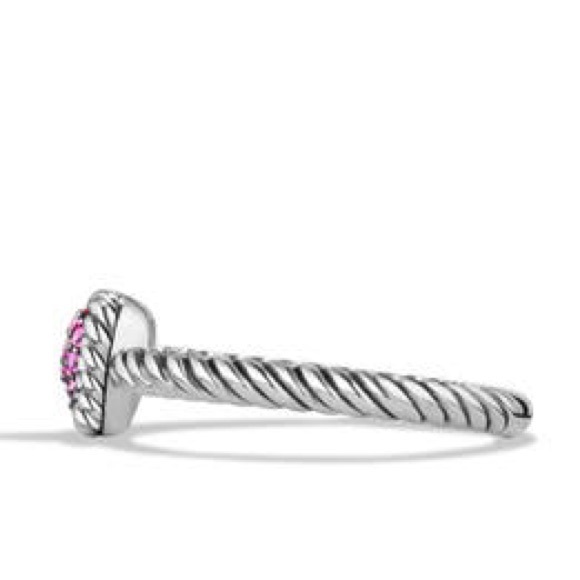 David Yurman chΓ’telaine pink sapphire heart ring - Picture 9 of 14